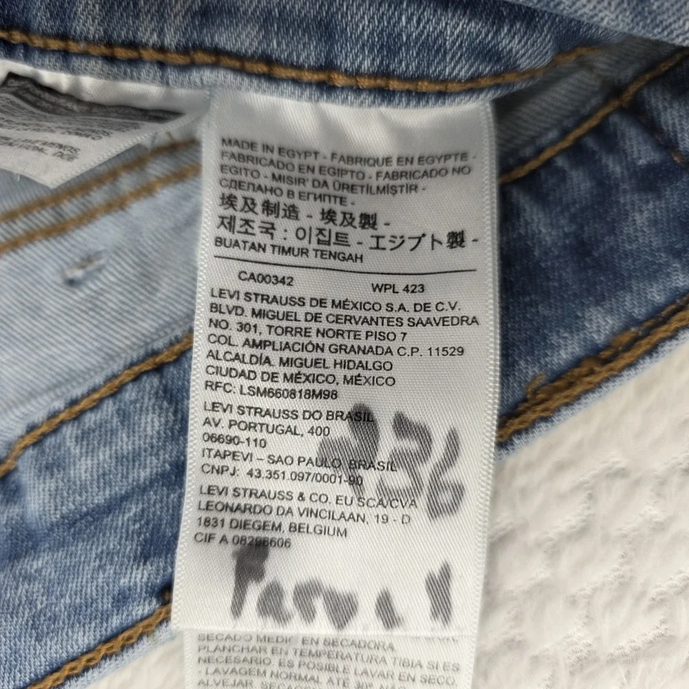 Levis 511 Slim Straight Jeans Mens 38x32 Blue Denim Mid Rise Stretch 04511-2305